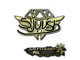 Klistermärke | sjuush (Guld) | Antwerp 2022