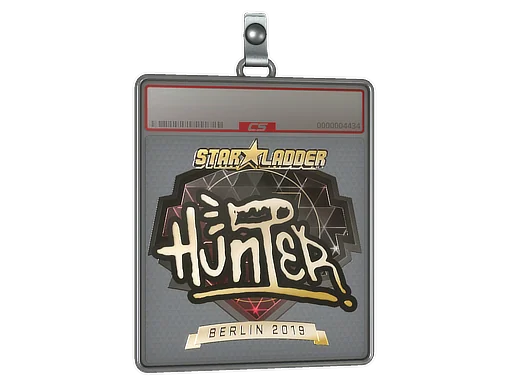 Placa de Adesivo | huNter- (Dourado) | Berlim 2019