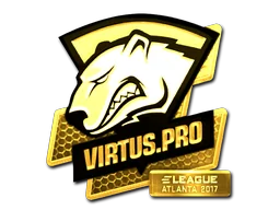 Klistermärke | Virtus.Pro (Guld) | Atlanta 2017
