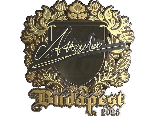Adesivo | Attacker (Dourado) | Budapeste 2025