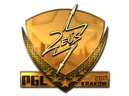 Klistermärke | Zeus (Guld) | Krakow 2017