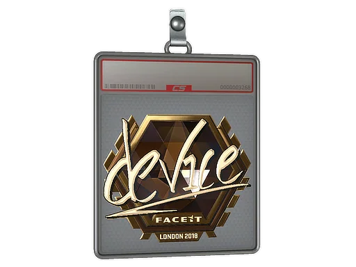 Placa de Adesivo | device (Dourado) | Londres 2018