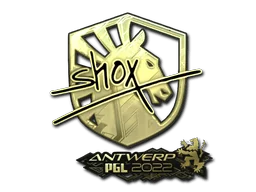 Klistermärke | shox (Guld) | Antwerp 2022