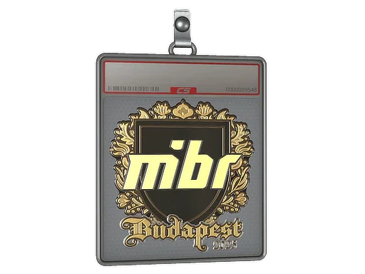Placa de Adesivo | MIBR (Dourado) | Budapeste 2025