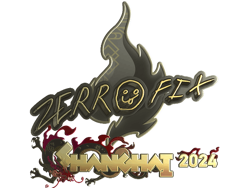 Pegatina | zeRRoFIX (dorada) | Shanghái 2024