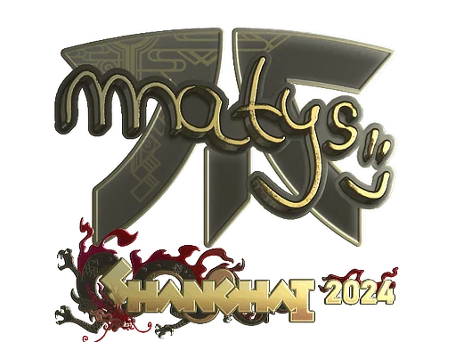 Klistermärke | MATYS (guld) | Shanghai 2024