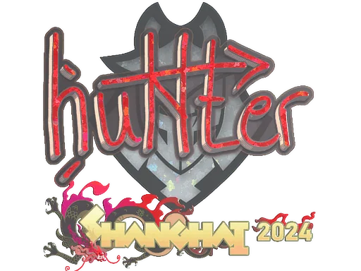 Aufkleber | huNter- (Glitzer) | Shanghai 2024