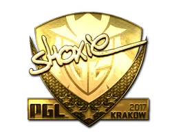 Klistermärke | shox (Guld) | Krakow 2017