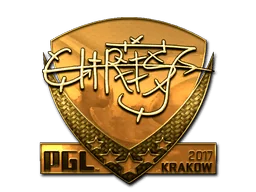 Klistermärke | chrisJ (Guld) | Krakow 2017