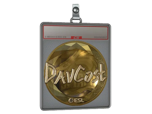 Placa de Adesivo | DavCost (Dourado) | Katowice 2019