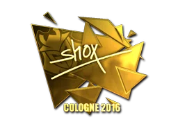 Klistermärke | shox (Guld) | Cologne 2016