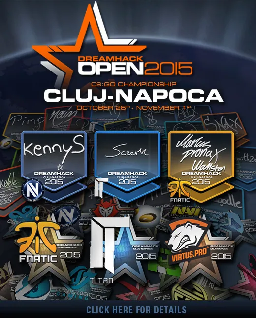 Cluj-Napoca 2015 Tournament Stickers