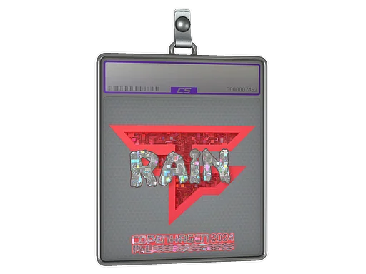 Placa de Adesivo | rain (Purpurinado) | Copenhague 2024