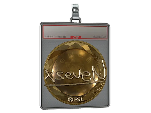 Placa de Adesivo | xseveN (Dourado) | Katowice 2019