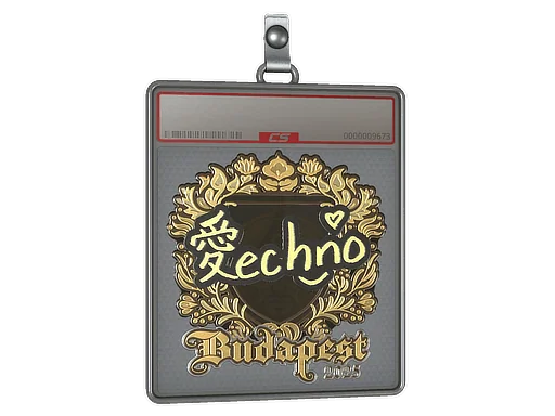 Placa de Adesivo | Techno4K (Dourado) | Budapeste 2025