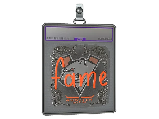 Placa de pegatinas | fame (reflectante) | Austin 2025