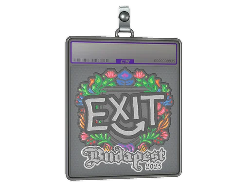 Placa de Adesivo | exit (Bordado) | Budapeste 2025