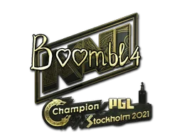 Naklejka | Boombl4 (złota) | Sztokholm 2021