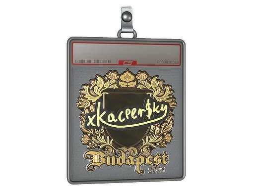 Placa de pegatinas | xKacpersky (dorada) | Budapest 2025