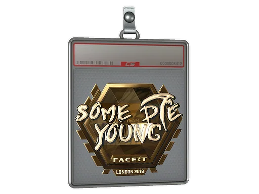 Placa de pegatinas | sdy (dorada) | Londres 2018