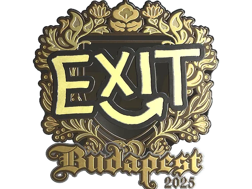 Adesivo | exit (Dourado) | Budapeste 2025