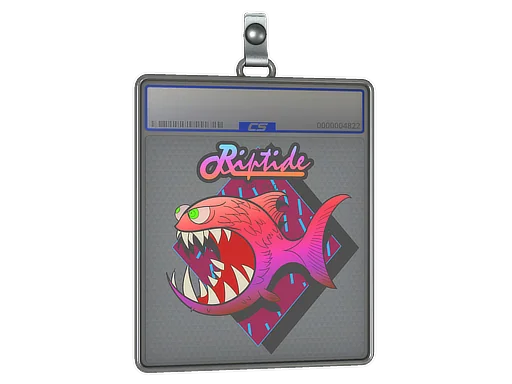 Placa de Adesivo | Peixe Raivoso — Rosa