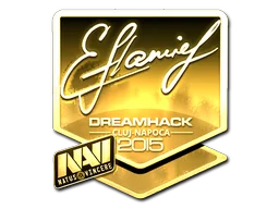 Aufkleber | flamie (Gold) | Klausenburg 2015
