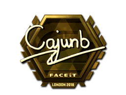Aufkleber | cajunb (Gold) | London 2018