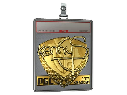Placa de pegatinas | kennyS (dorada) | Cracovia 2017