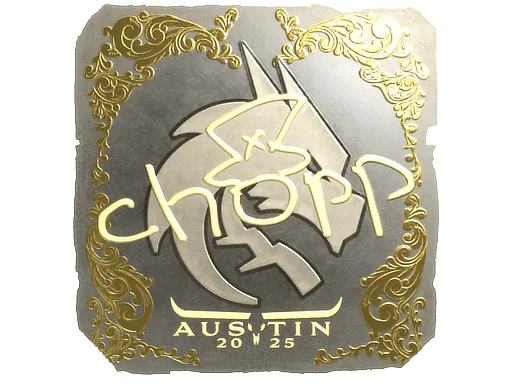 Adesivo | chopper (Dourado) | Austin 2025