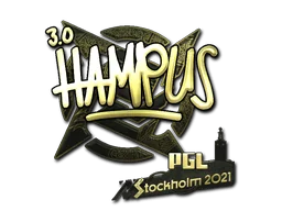 Pegatina | hampus (dorada) | Estocolmo 2021