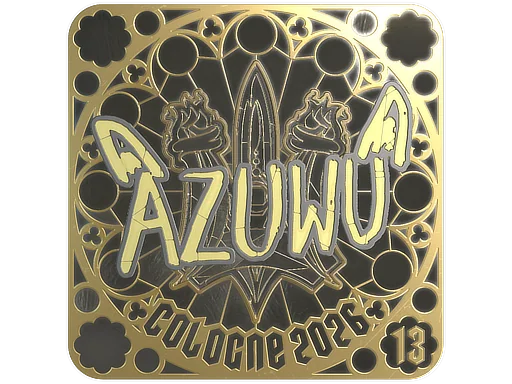 Pegatina | AZUWU (dorada, con clasificación) | Colonia 2026