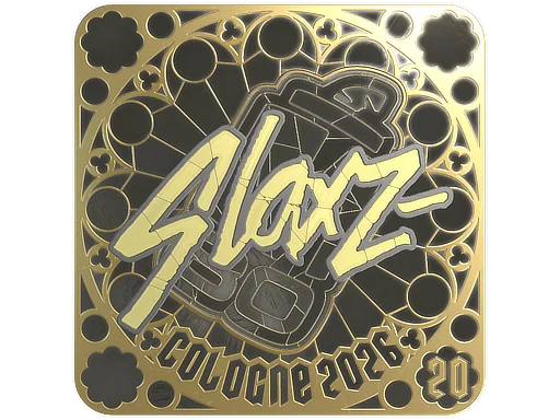 Pegatina | slaxz- (dorada, con clasificación) | Colonia 2026