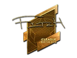 Pegatina | fitch (dorada) | Boston 2018