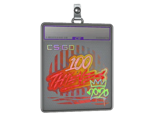 Placa de pegatinas | 100 Thieves (holográfica) | CRM 2020