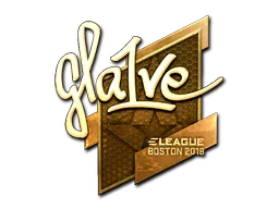 Klistermärke | gla1ve (Guld) | Boston 2018