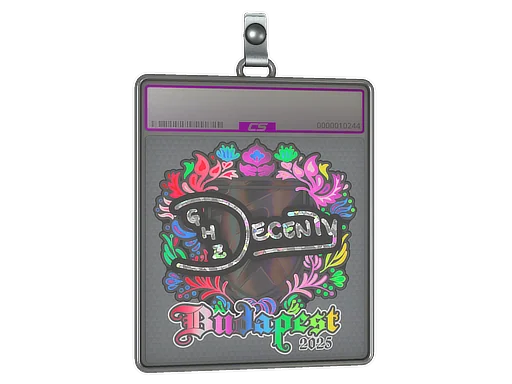 Sticker Slab | decenty (Holo) | Budapest 2025