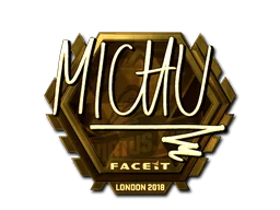 Adesivo | MICHU (Dourado) | Londres 2018