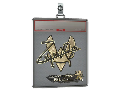 Placa de pegatinas | ZywOo (dorada) | Amberes 2022