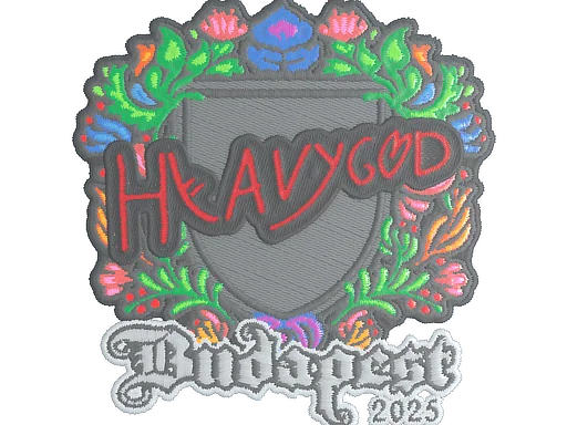 Klistermärke | Heavygod (broderi) | Budapest 2025
