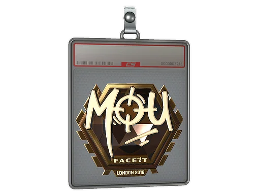 Placa de Adesivo | mou (Dourado) | Londres 2018