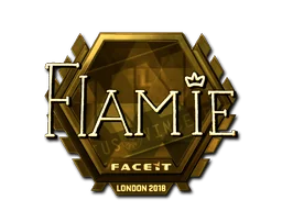 Adesivo | flamie (Dourado) | Londres 2018