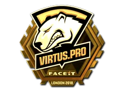 Adesivo | Virtus.Pro (Dourado) | Londres 2018