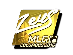Pegatina | Zeus (dorada) | MLG Columbus 2016