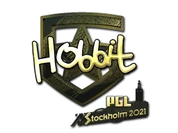 Naklejka | HObbit (złota) | Sztokholm 2021