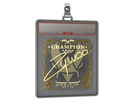 Placa de Adesivo | ZywOo (Dourado) | Campeões do Austin 2025