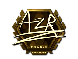 Aufkleber | AZR (Gold) | London 2018