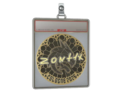 Placa de pegatinas | zont1x (dorada) | Colonia 2026