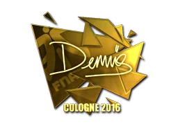 Klistermärke | dennis (Guld) | Cologne 2016