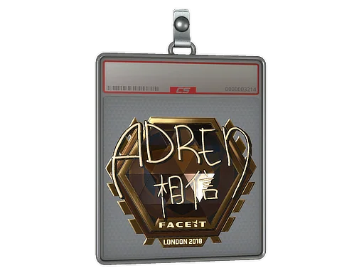 Placa de Adesivo | AdreN (Dourado) | Londres 2018
